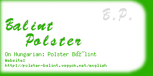 balint polster business card